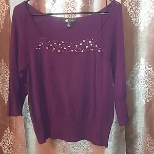 AB Studio 3/4 sleeve blouse